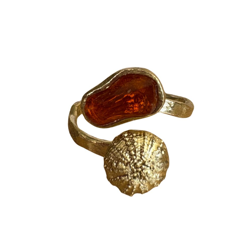 ANILLO DE ACHINOS BRONCE Y RESINA