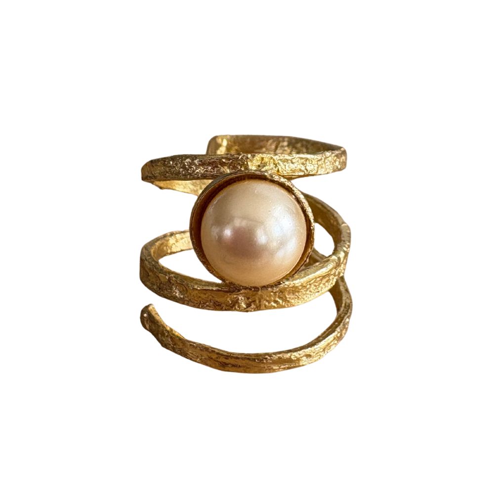 ANILLO BLING BRONCE PERLA