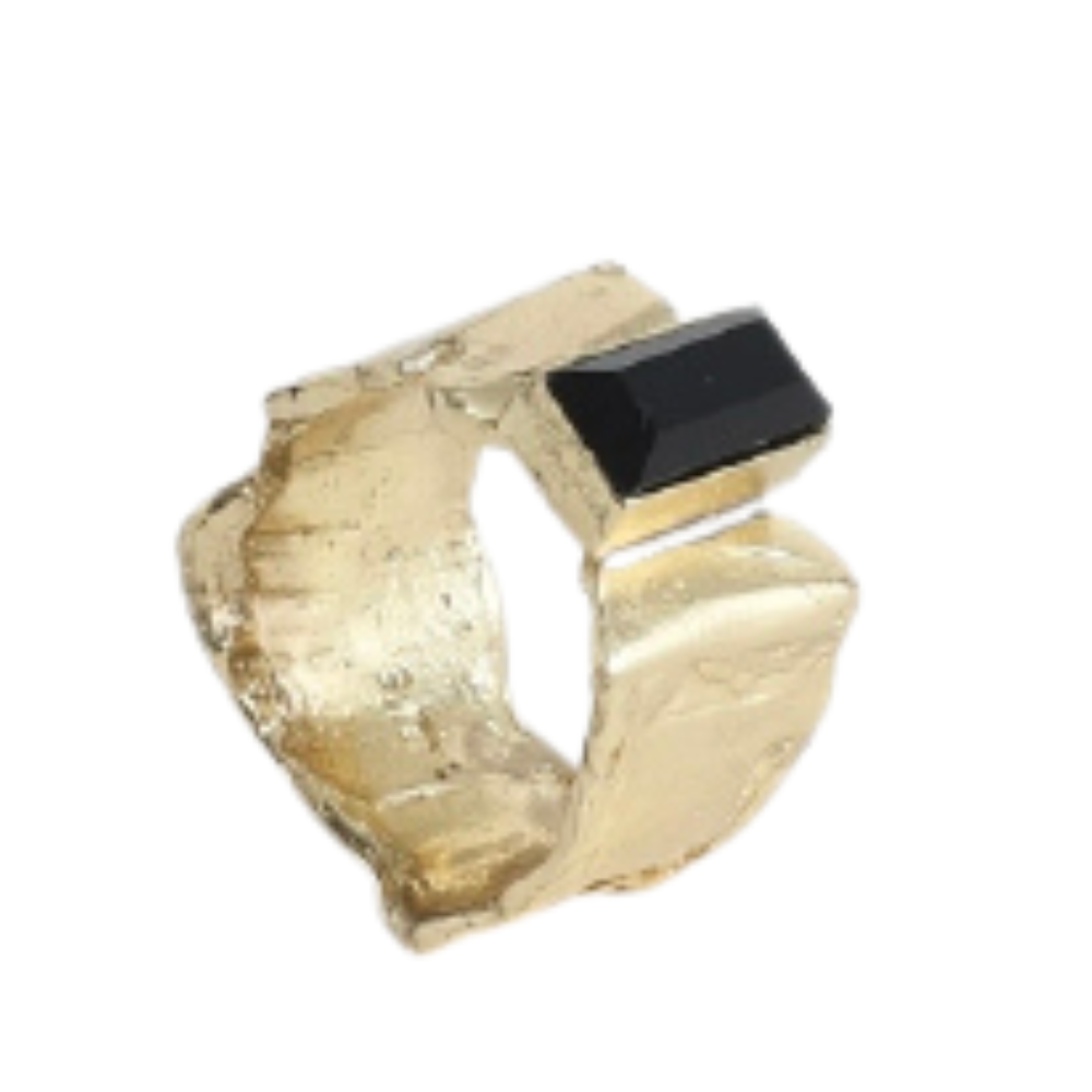 ANILLO ARRIL BRONCE Y CRISTAL