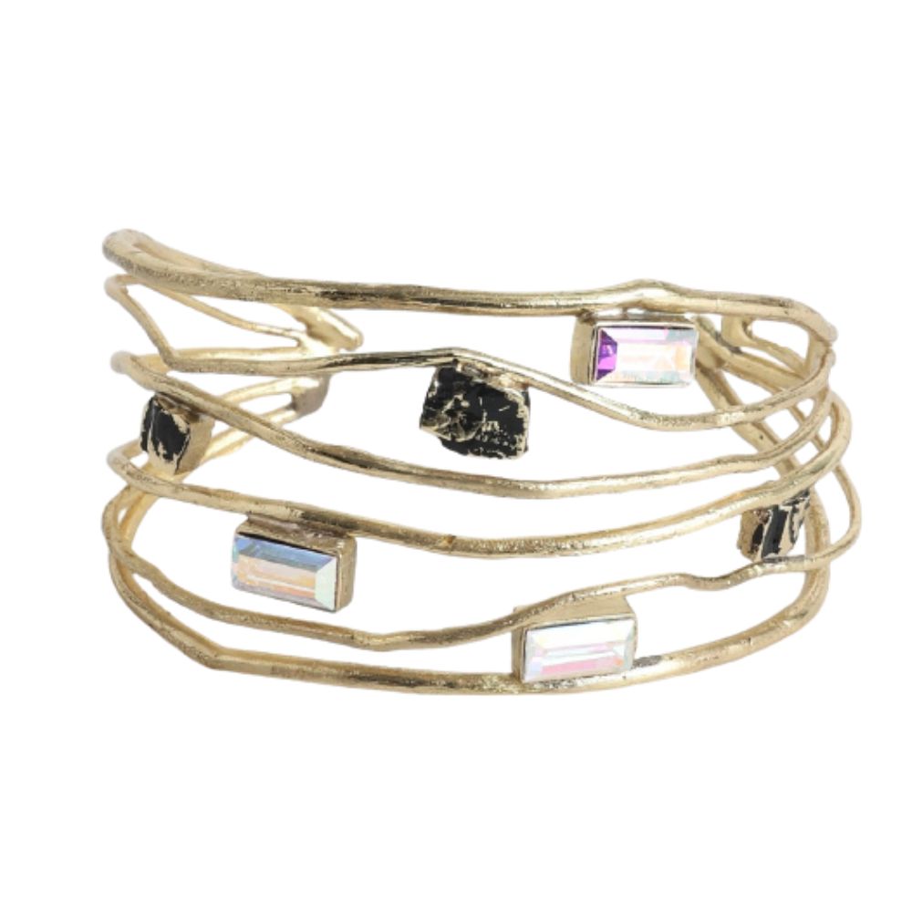 PULSERA FIONA BRONCE Y CRISTAL