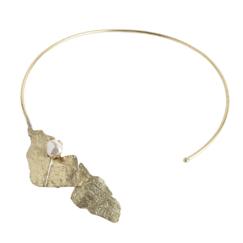 COLLAR SERENIDAD BRONCE PERLA