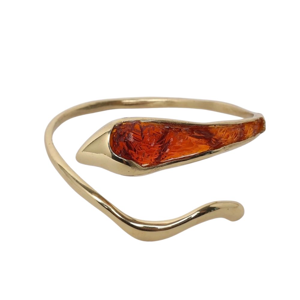 PULSERA DE LLAMA BRONCE Y RESINA